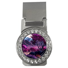 Landscape Landscape Painting Purple Purple Trees Money Clips (cz) 