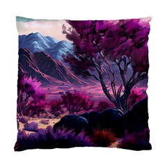 Landscape Landscape Painting Purple Purple Trees Standard Cushion Case (two Sides) by Jancukart