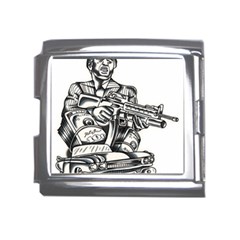 Scarface Movie Traditional Tattoo Mega Link Italian Charm (18mm)