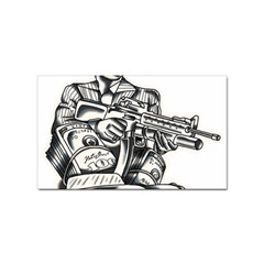 Scarface Movie Traditional Tattoo Sticker Rectangular (100 Pack) by tradlinestyle