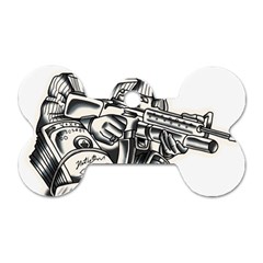 Scarface Movie Traditional Tattoo Dog Tag Bone (one Side) by tradlinestyle