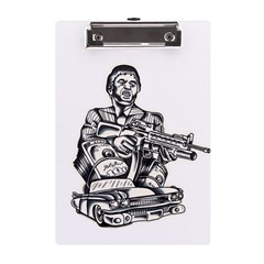 Scarface Movie Traditional Tattoo A5 Acrylic Clipboard by tradlinestyle