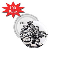 Scarface Movie Traditional Tattoo 1 75  Buttons (100 Pack)  by tradlinestyle