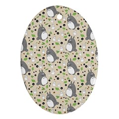 Pattern My Neighbor Totoro Oval Ornament (two Sides) by danenraven