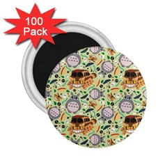 My Neighbor Totoro Pattern 2 25  Magnets (100 Pack)  by danenraven