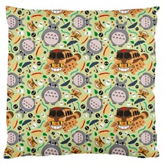 My Neighbor Totoro Pattern Large Premium Plush Fleece Cushion Case (one Side) by danenraven