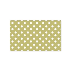 Lime Green Polka Dots Sticker Rectangular (100 pack)