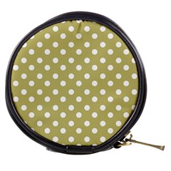 Lime Green Polka Dots Mini Makeup Bag