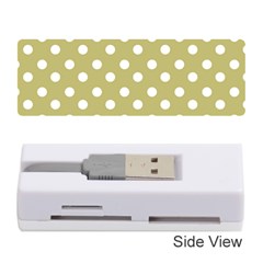 Lime Green Polka Dots Memory Card Reader (Stick)