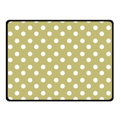 Lime Green Polka Dots Fleece Blanket (small) by GardenOfOphir