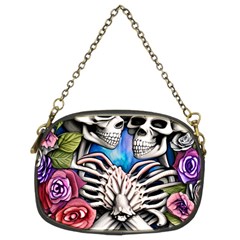 Floral Skeletons Chain Purse (two Sides) by GardenOfOphir