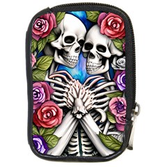 Floral Skeletons Compact Camera Leather Case by GardenOfOphir