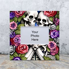 Floral Skeletons White Box Photo Frame 4  X 6  by GardenOfOphir