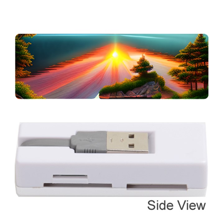Sunset Over A Lake Memory Card Reader (Stick)