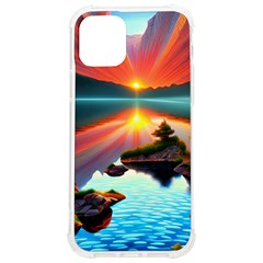 Sunset Over A Lake Iphone 12/12 Pro Tpu Uv Print Case by GardenOfOphir