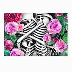Floral Skeletons Postcard 4 x 6  (pkg Of 10) by GardenOfOphir