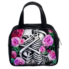 Floral Skeletons Classic Handbag (two Sides) by GardenOfOphir