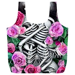 Floral Skeletons Full Print Recycle Bag (xxxl) by GardenOfOphir