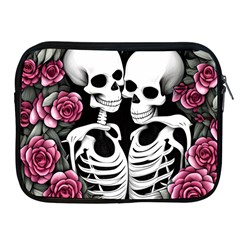 Black And White Rose Sugar Skull Apple Ipad 2/3/4 Zipper Cases by GardenOfOphir