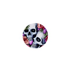 Floral Skeletons 1  Mini Buttons by GardenOfOphir