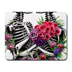 Gothic Floral Skeletons Small Mousepad by GardenOfOphir
