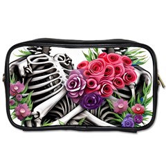 Gothic Floral Skeletons Toiletries Bag (one Side) by GardenOfOphir