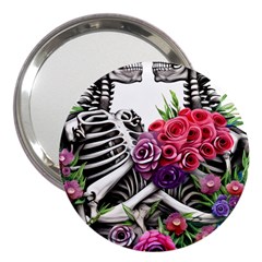 Gothic Floral Skeletons 3  Handbag Mirrors by GardenOfOphir