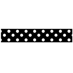 Black And White Polka Dots Large Premium Plush Fleece Scarf 