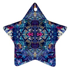 Denim On Pour Star Ornament (two Sides)