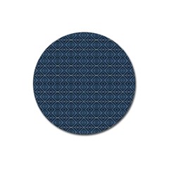 Blue Diamonds Motif Fancy Pattern Design Magnet 3  (round) by dflcprintsclothing