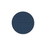 Blue Diamonds Motif Fancy Pattern Design Golf Ball Marker Front