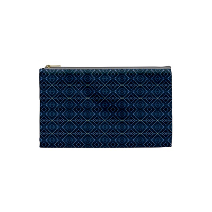 Blue Diamonds Motif Fancy Pattern Design Cosmetic Bag (Small)