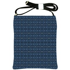 Blue Diamonds Motif Fancy Pattern Design Shoulder Sling Bag by dflcprintsclothing