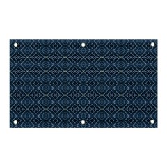 Blue Diamonds Motif Fancy Pattern Design Banner And Sign 5  X 3 