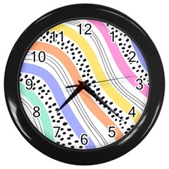 Background Abstract Wallpaper Wall Clock (black)