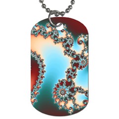 Fractal Spiral Art Math Abstract Dog Tag (two Sides) by Ravend