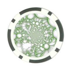 Green Abstract Fractal Background Texture Poker Chip Card Guard