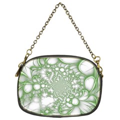 Green Abstract Fractal Background Texture Chain Purse (one Side)