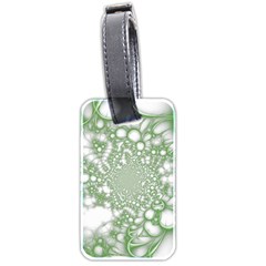 Green Abstract Fractal Background Texture Luggage Tag (two Sides)