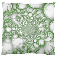 Green Abstract Fractal Background Texture Large Premium Plush Fleece Cushion Case (one Side)