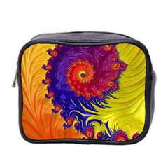 Fractal Spiral Bright Colors Mini Toiletries Bag (two Sides)
