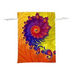 Fractal Spiral Bright Colors Lightweight Drawstring Pouch (l) by Ravend