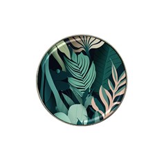 Green Nature Bohemian Painting Leaves Foliage Hat Clip Ball Marker (10 Pack)