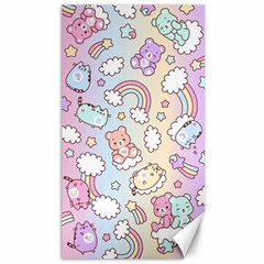 Pusheen Carebears Bears Cat Colorful Cute Pastel Pattern Canvas 40  X 72 