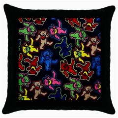 Bears Colors Dead Head Deadhead Grateful Dead Throw Pillow Case (black) by Sapixe