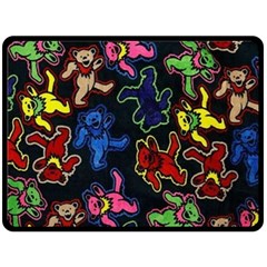 Bears Colors Dead Head Deadhead Grateful Dead One Side Fleece Blanket (large) by Sapixe