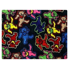 Bears Colors Dead Head Deadhead Grateful Dead One Side Premium Plush Fleece Blanket (extra Small)