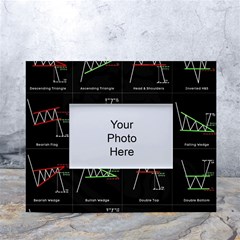 Chart Pattern White Tabletop Photo Frame 4 x6 