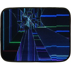 Screen Glitch Broken  Crack  Fracture  Glass Pattern Fleece Blanket (mini) by Sapixe