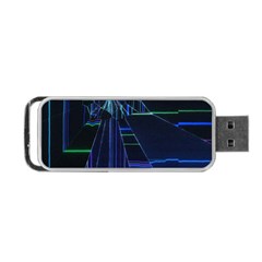 Screen Glitch Broken  Crack  Fracture  Glass Pattern Portable Usb Flash (two Sides) by Sapixe